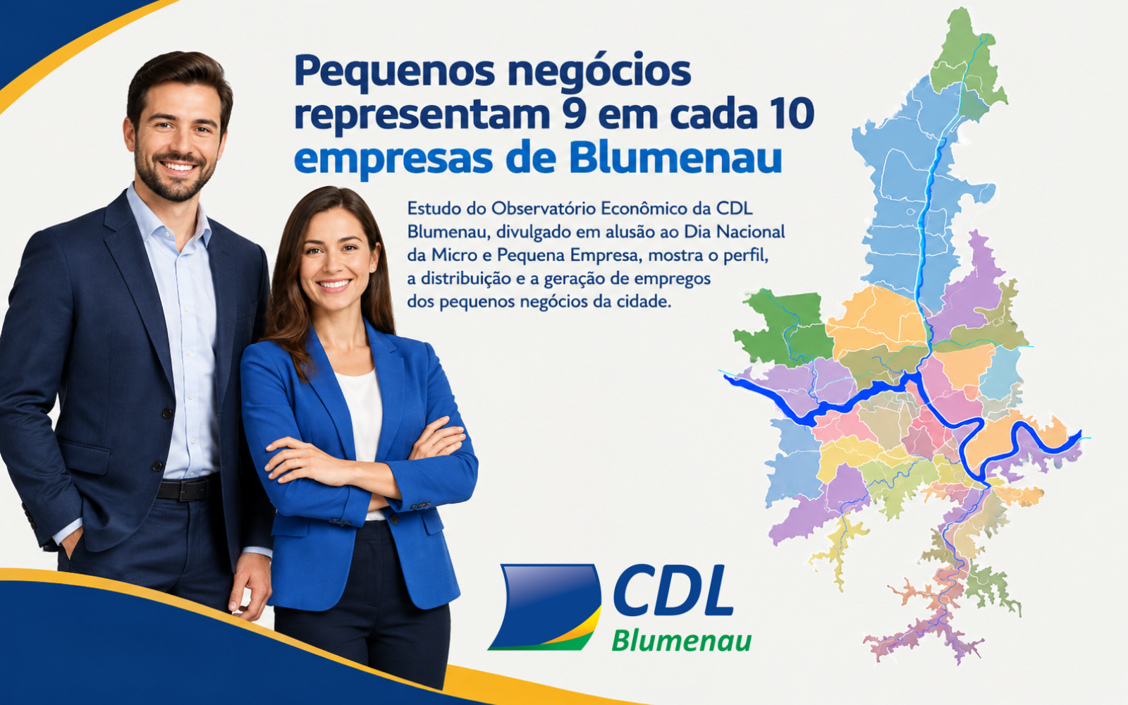 Pequenos negócios são 9 em cada 10 empresas de Blumenau CDL Blumenau
