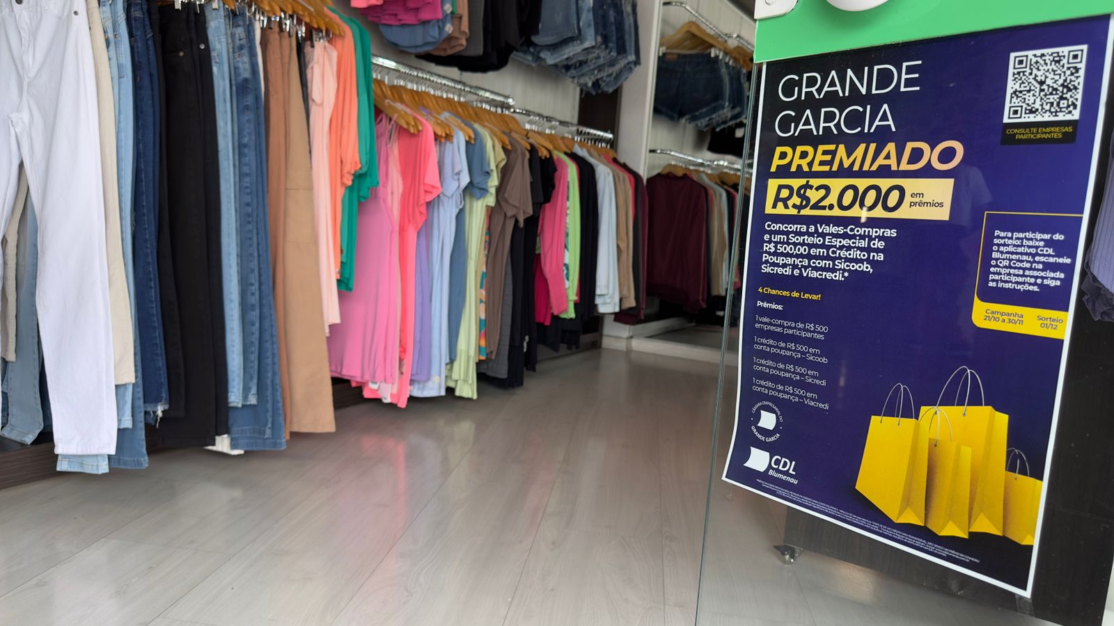 Comércio do Grande Garcia lança promoção com sorteios para quem comprar na região
