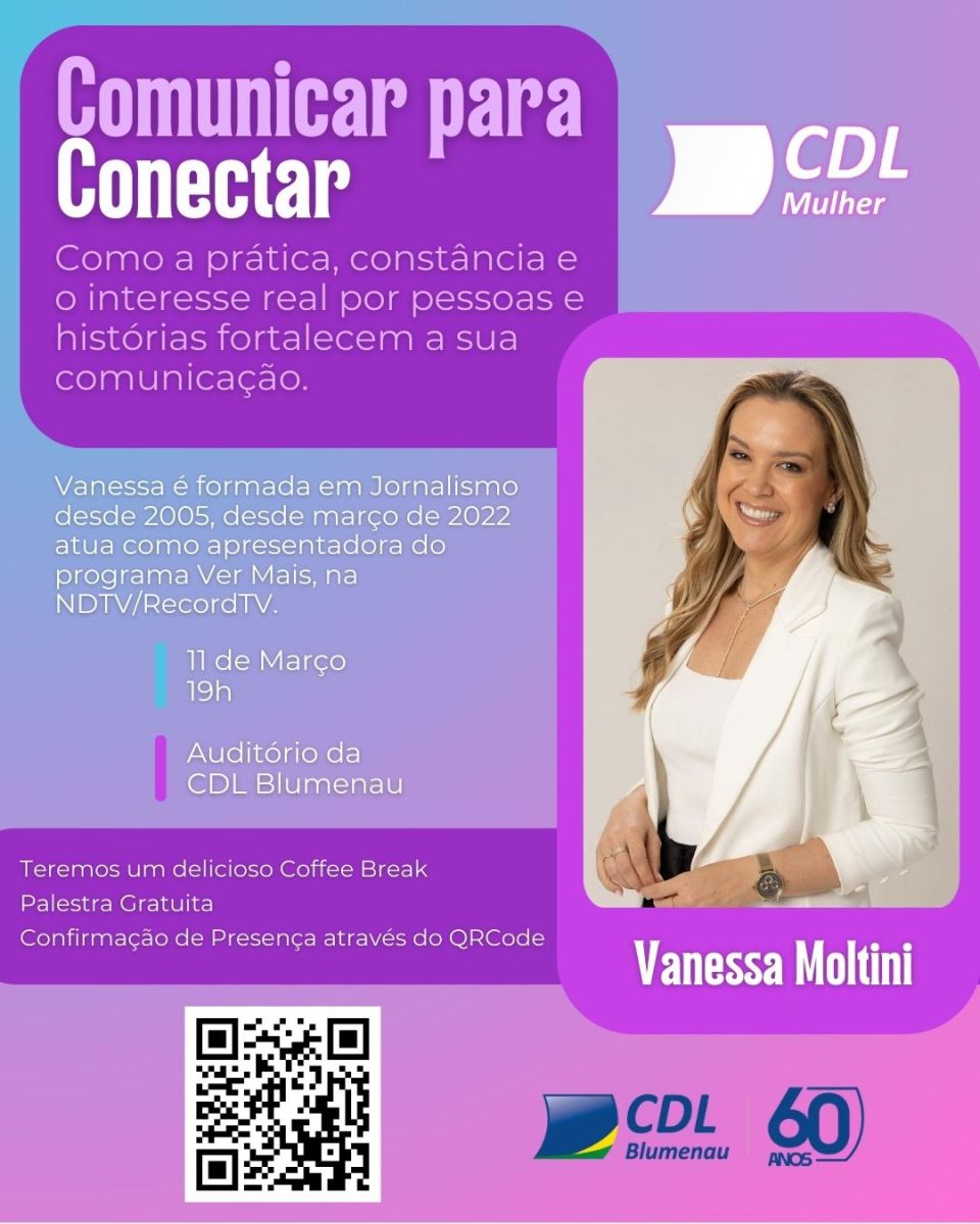 CDL Mulher promove palestra “Comunicar para Conectar” com Vanessa Moltini