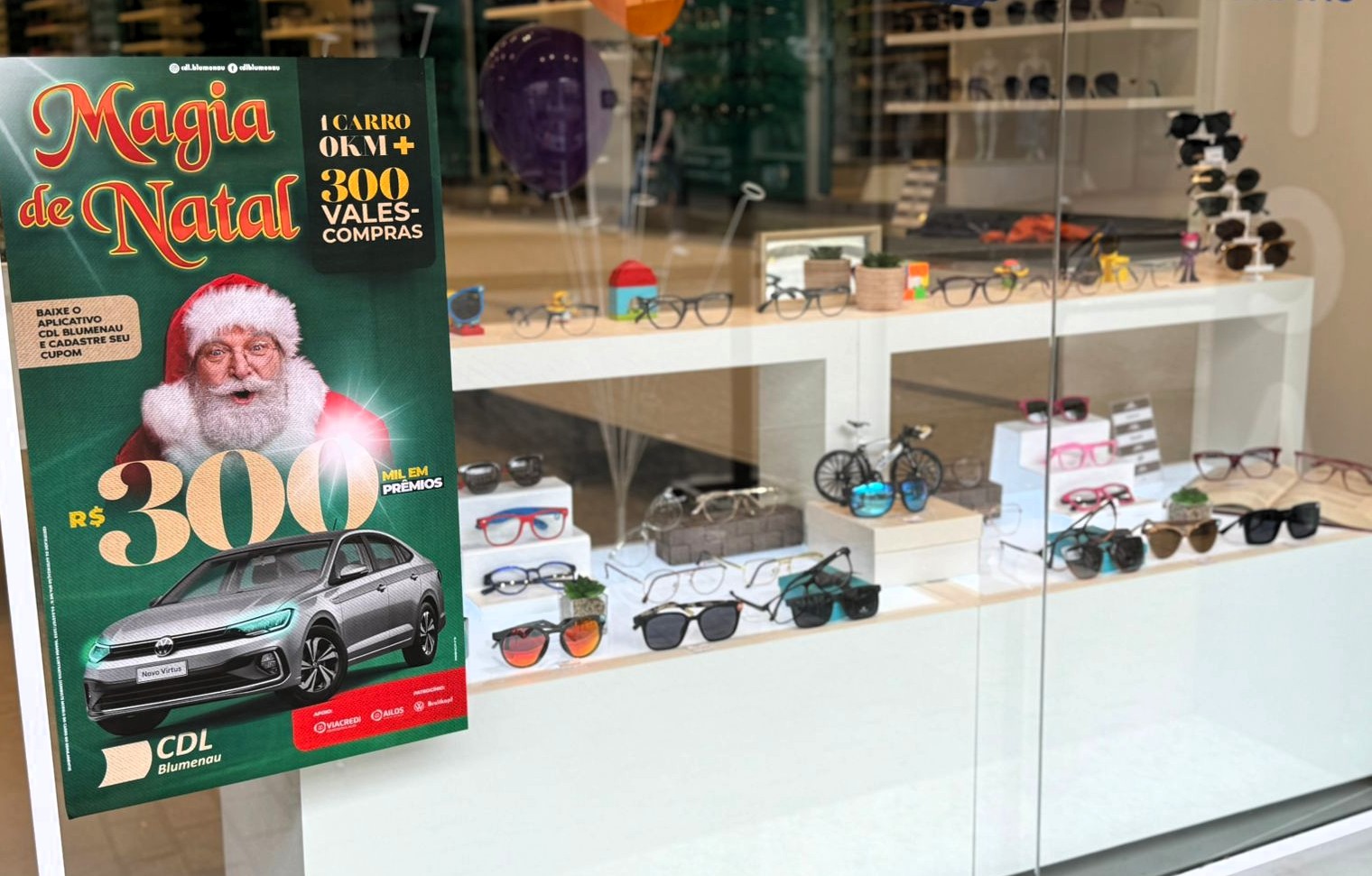 campanha Magia de Natal, promovida pela CDL Blumenau