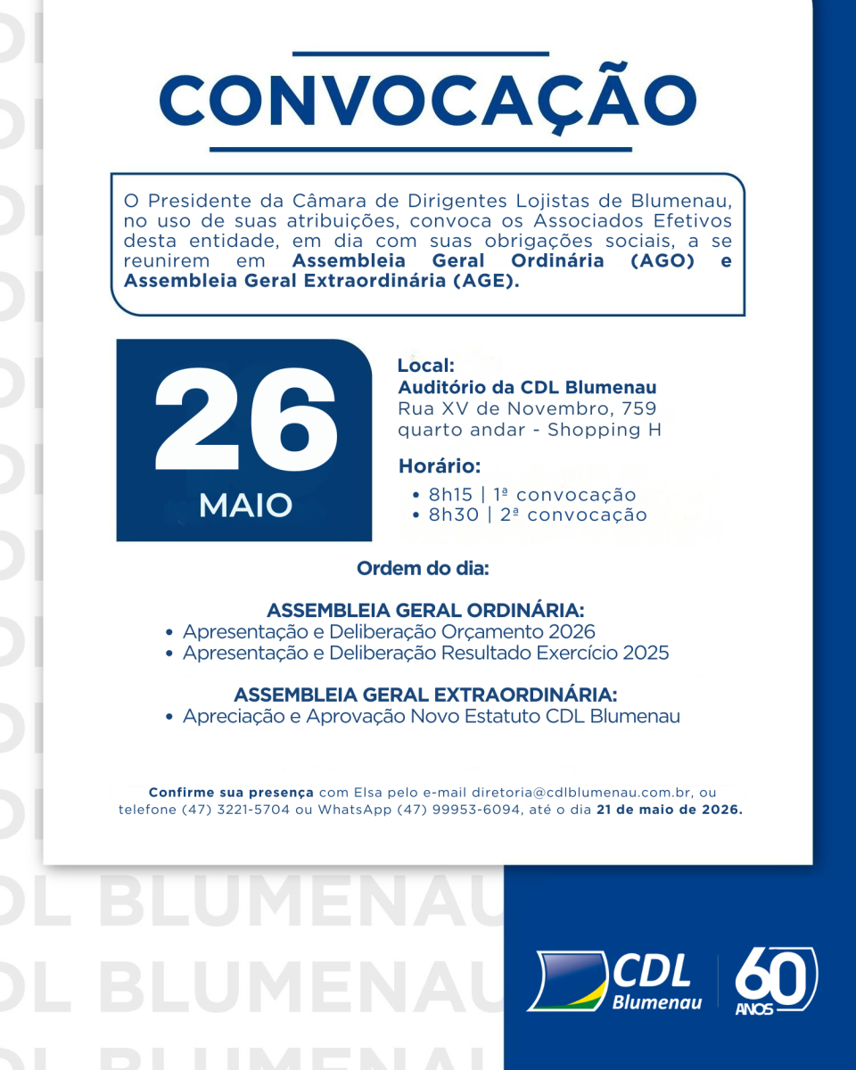 AGE e AGO CDL Blumenau
