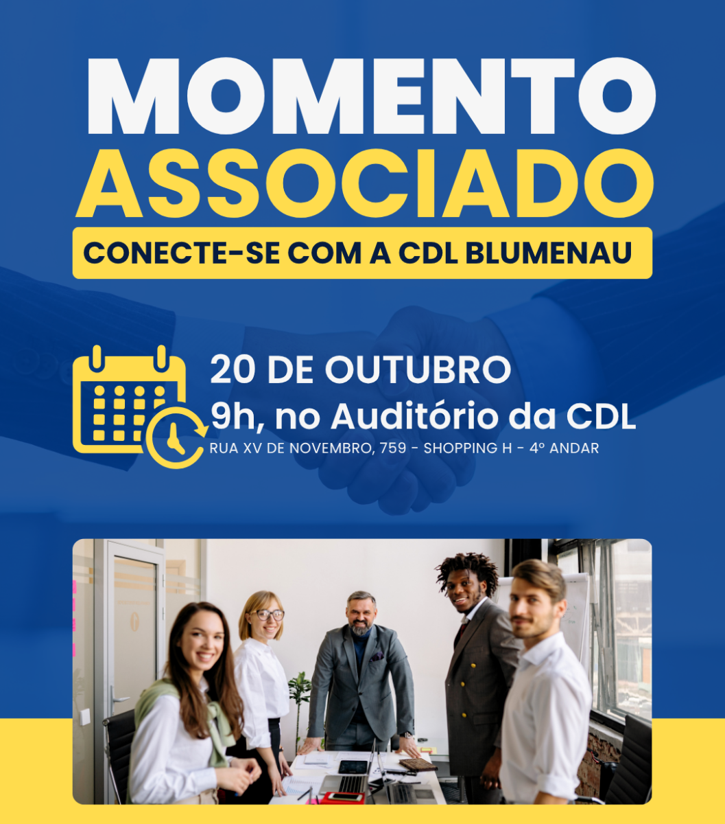 CDL Blumenau realiza “Momento CDL” em 20 de outubro; inscrições abertas
