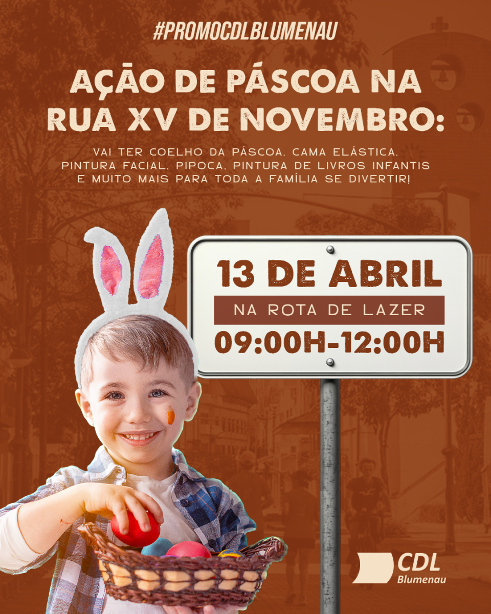  CDL Blumenau leva ações de Páscoa para a Rota de Lazer