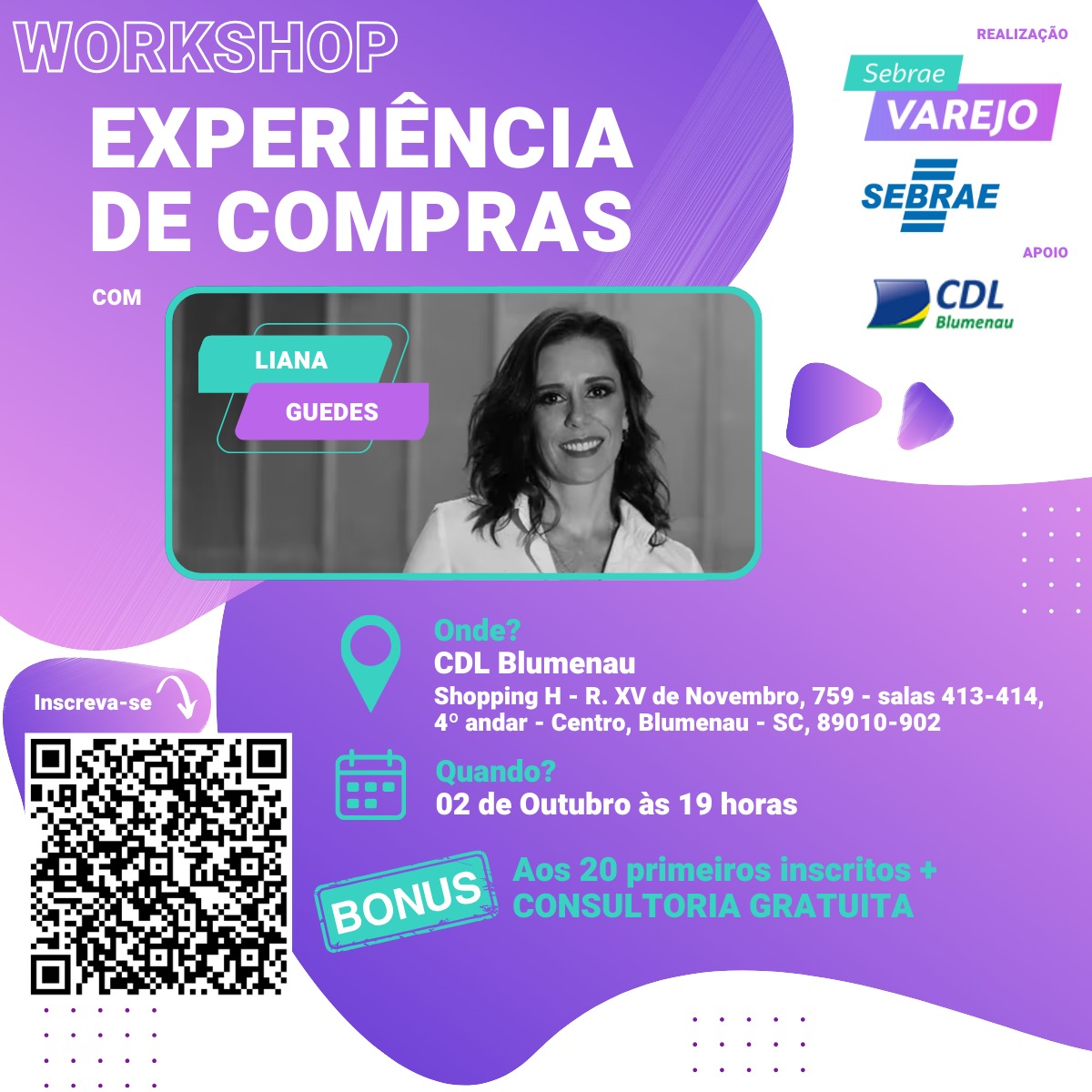 CDL e Sebrae realizam workshop gratuito sobre experiência de compras com foco em vendas no varejo