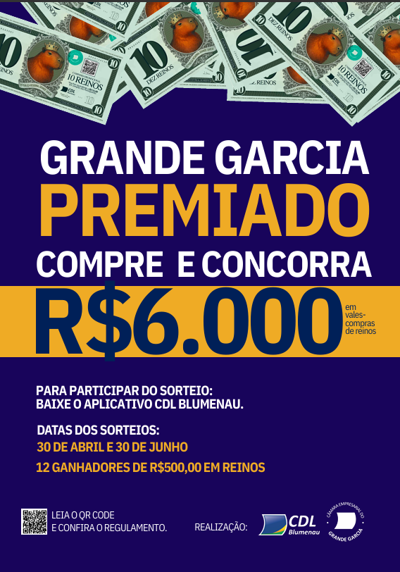 Comércio do Grande Garcia lança campanha com premiação consumidores e vendedores