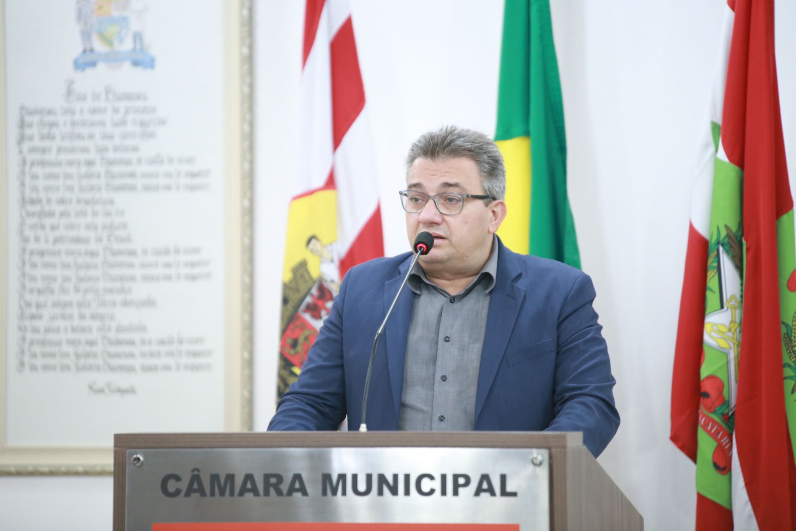 Presidente da CDL Blumenau faz uso da Tribuna Livre, na Câmara de Vereadores