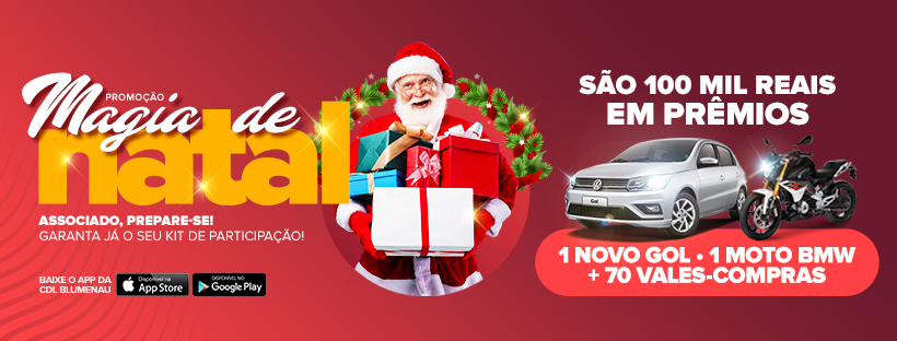 Empresários já podem aderir à promoção Magia de Natal, da CDL Blumenau