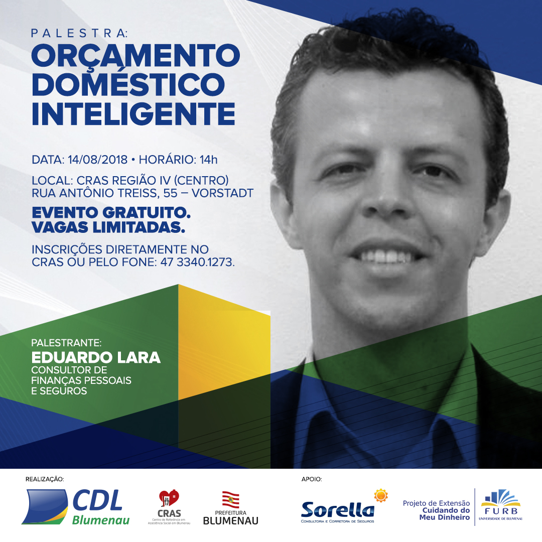 CDL Blumenau promove palestra gratuita sobre orçamento doméstico, no CRAS Região IV