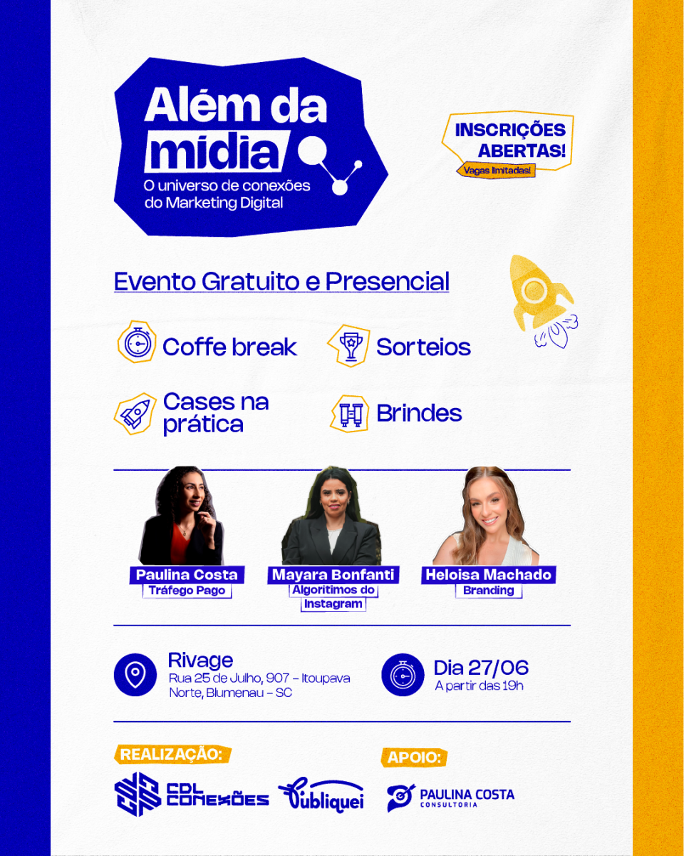 Além da Mídia: CDL Conexões e Publiquei promovem evento prático sobre marketing digital