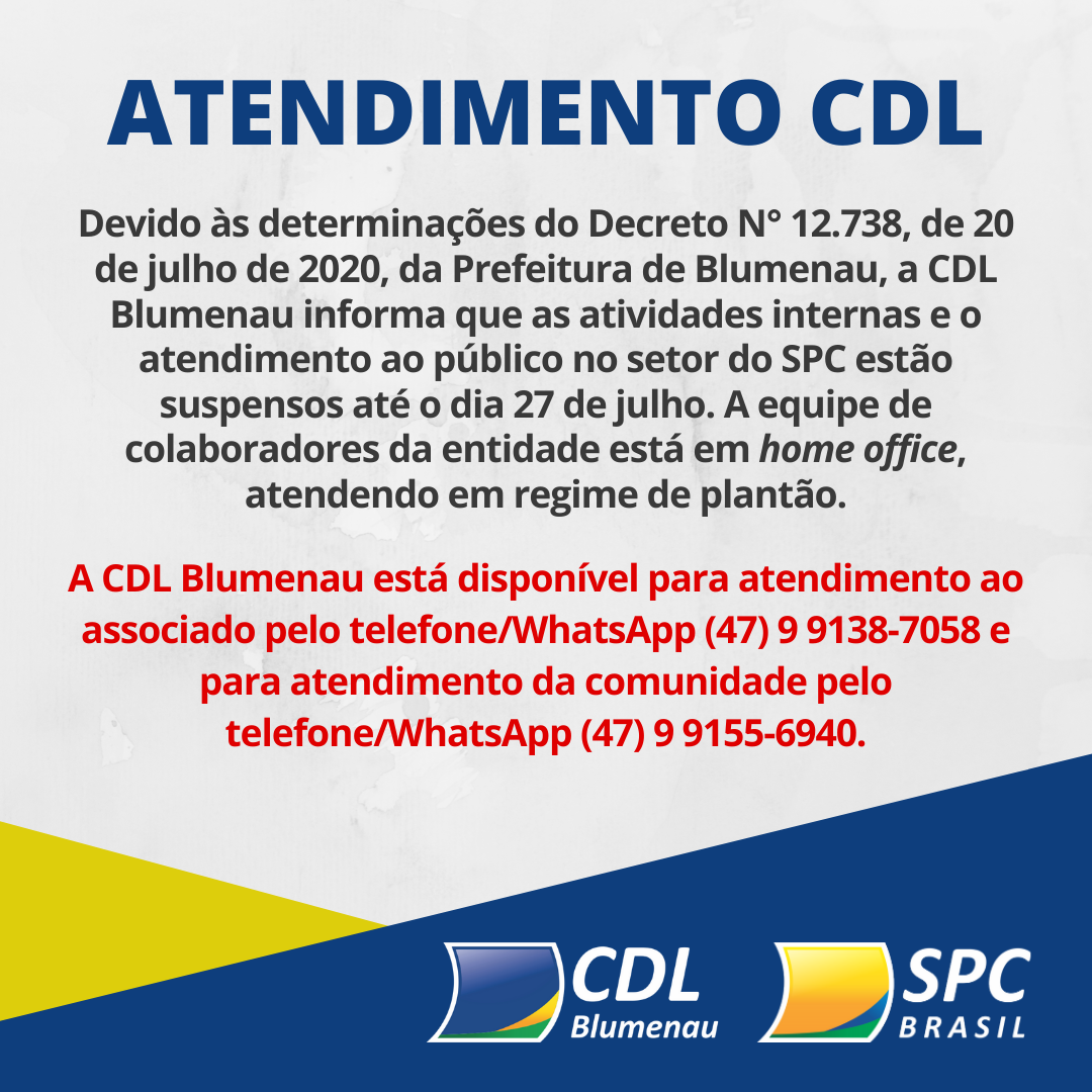 CDL Blumenau atende em regime de plantão