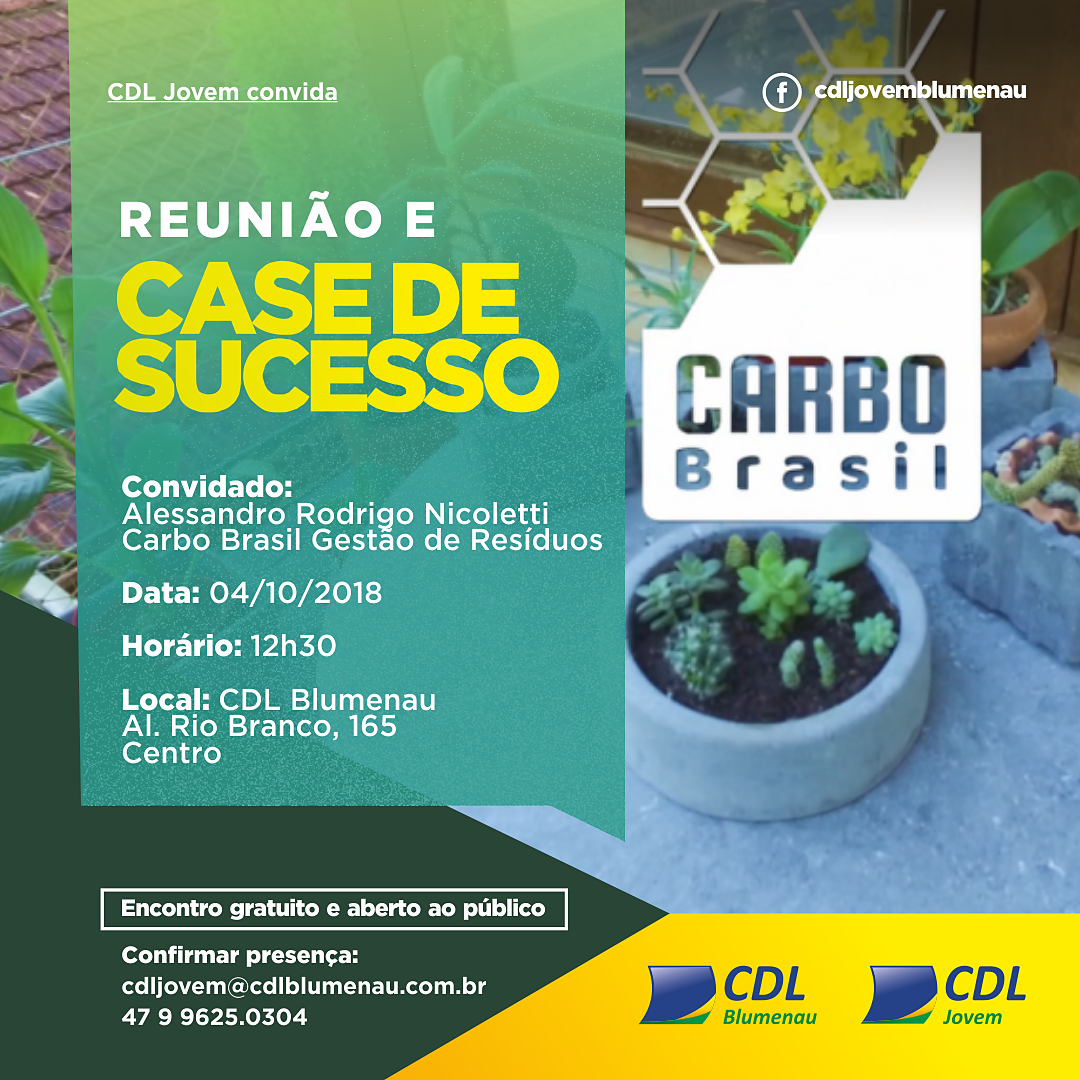 Case de Sucesso: Carbo Brasil, empresa de gestão de resíduos, se apresenta à CDL Jovem Blumenau 