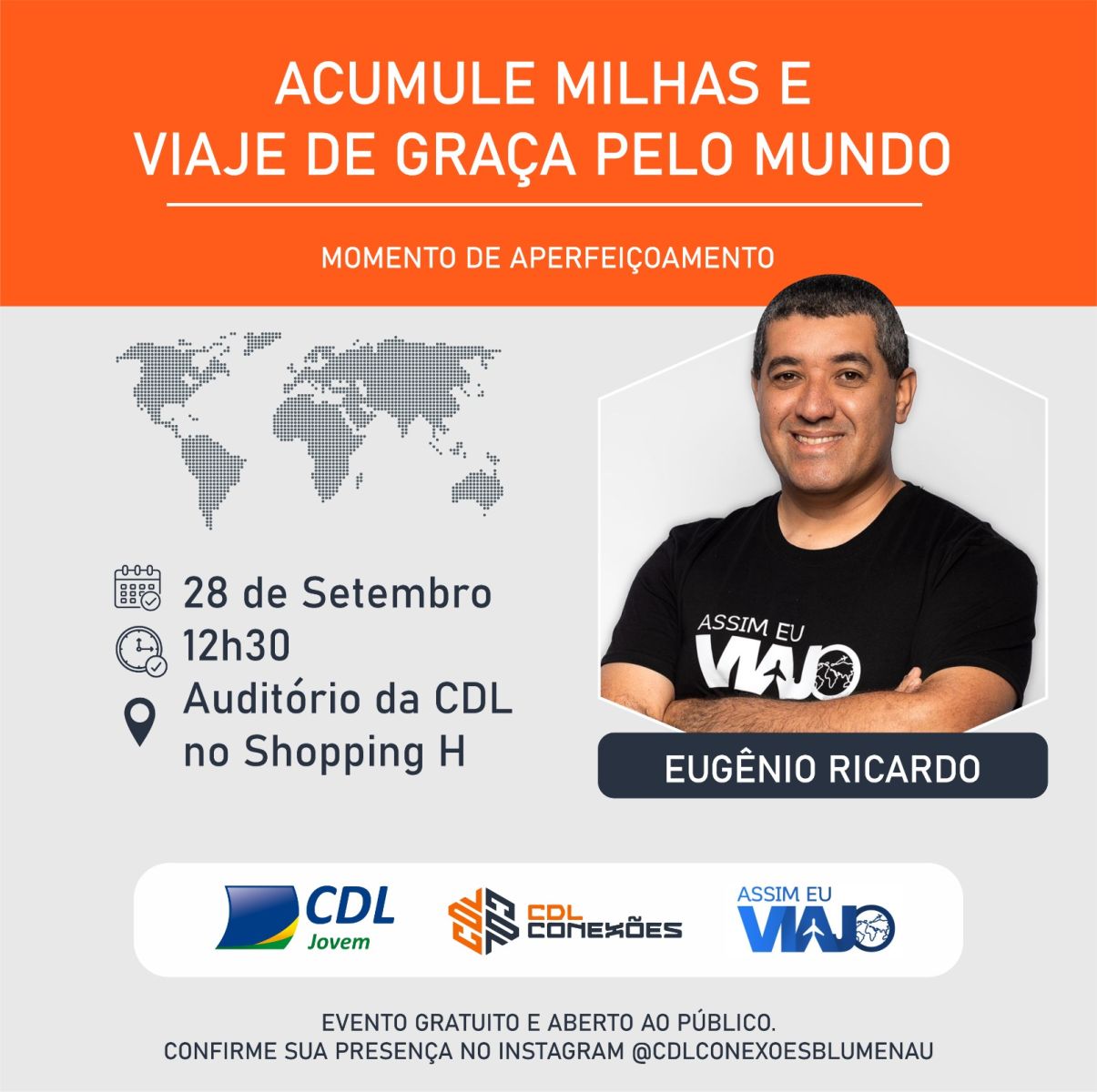 Milhas e viagens de graça são temas do próximo encontro do núcleo CDL Conexões