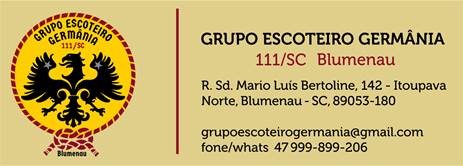 Grupo Escoteiro Germânia de Blumenau pede doação de materiais