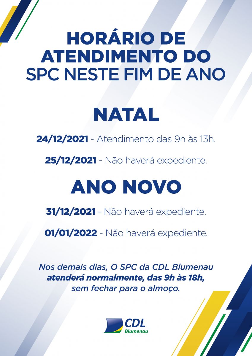 Confira o horário de atendimento da CDL Blumenau neste fim de ano