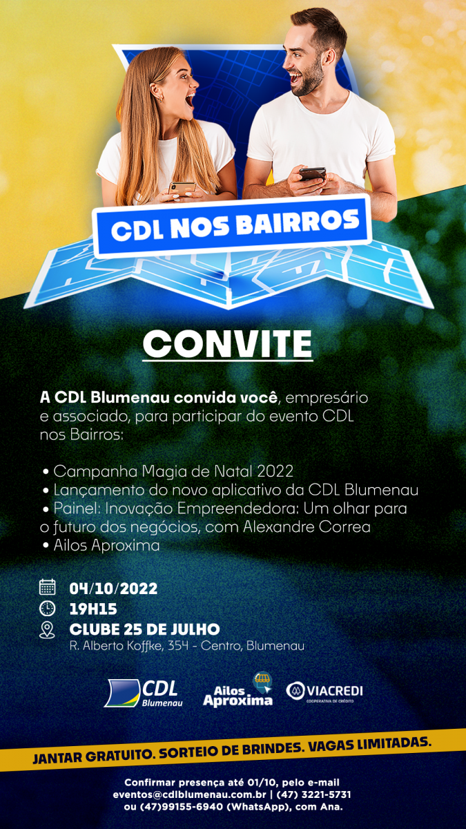 CDL nos Bairros será no dia 4 de outubro, com lançamento do novo aplicativo da entidade