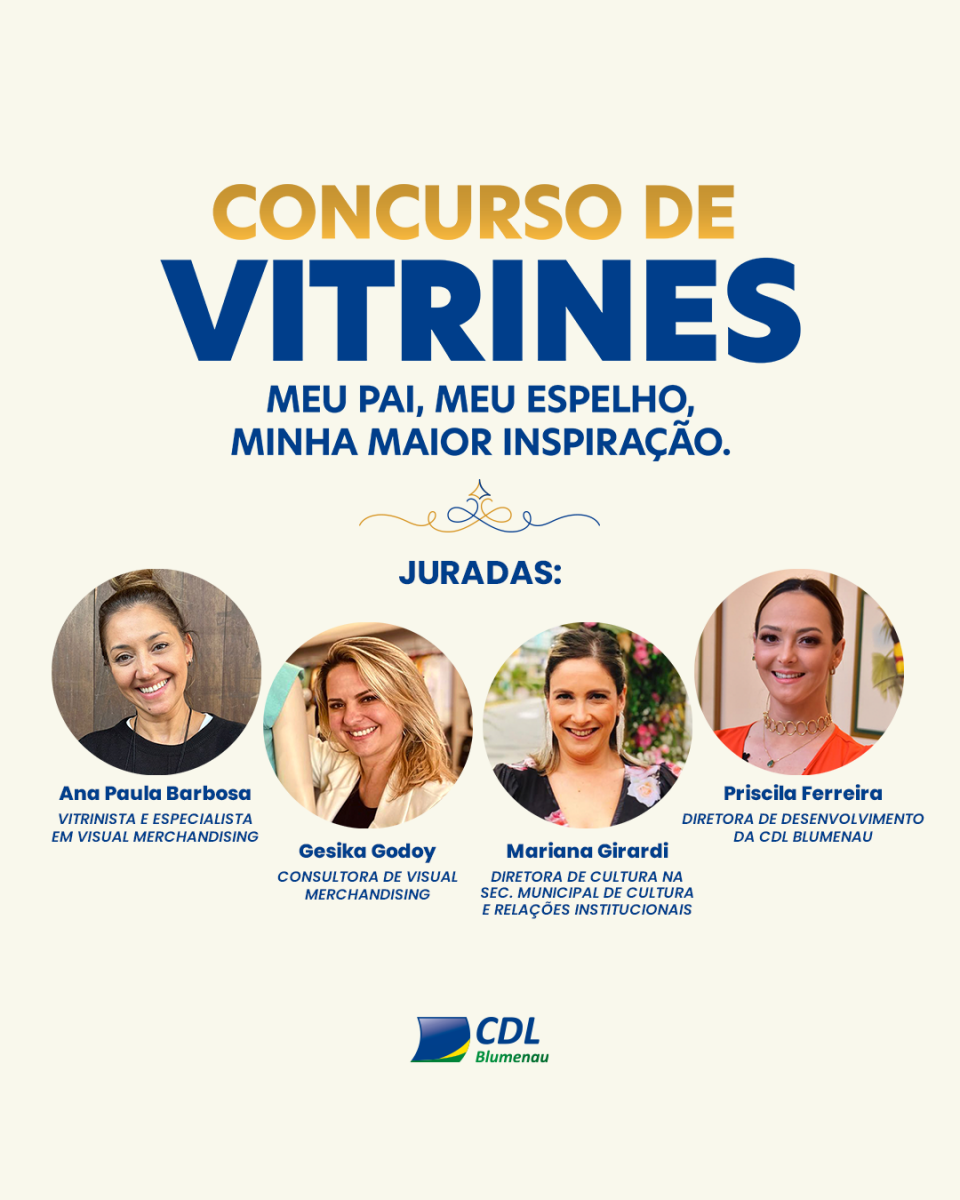 Abertas as inscrições para o Concurso de Vitrines de Dia dos Pais 