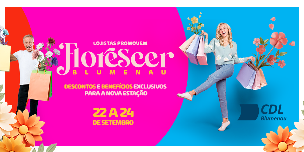 Florescer Blumenau: 3 dias de programação no comércio para celebrar a primavera 
