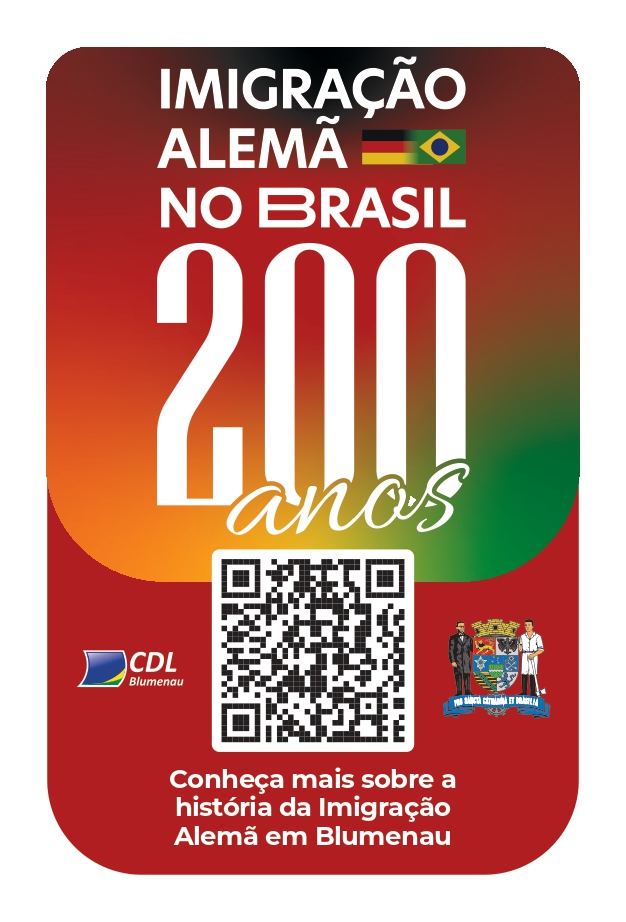 Selo 200 anos imigração alemã no Brasil - CDL Blumenau