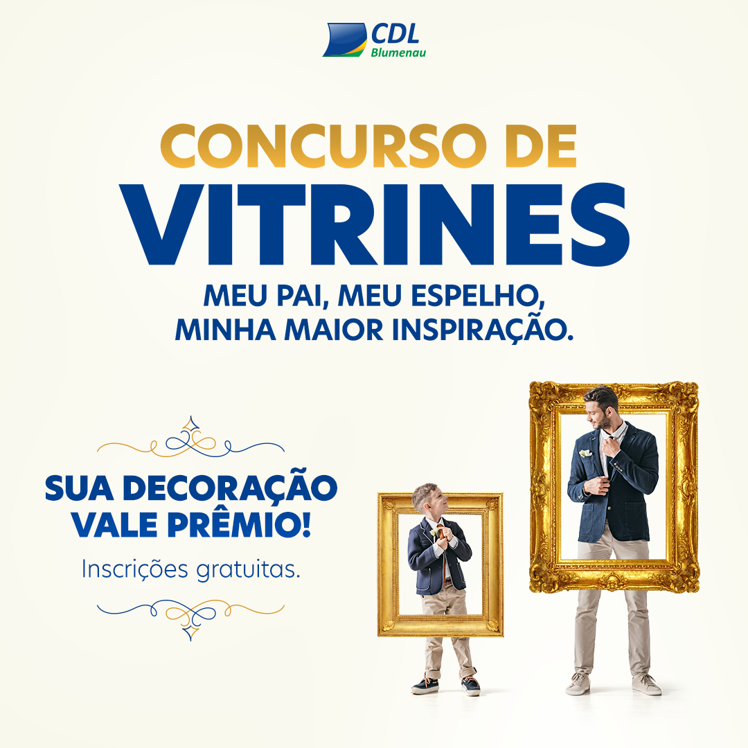 Abertas as inscrições para o Concurso de Vitrines de Dia dos Pais 