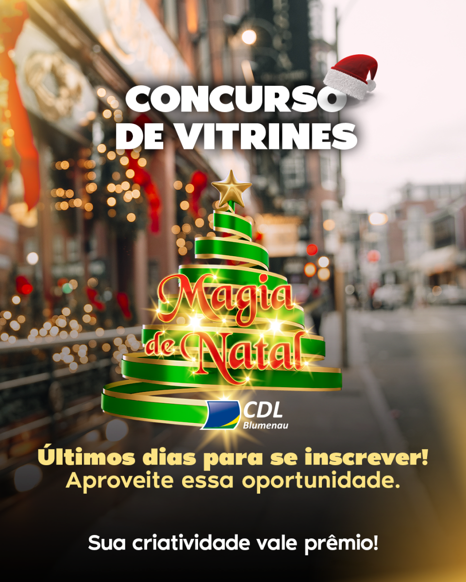 Últimos dias para participar do concurso de vitrines para o Natal 