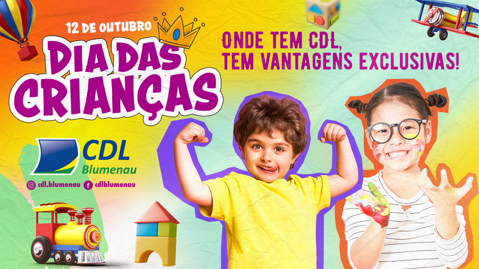 CDL Blumenau lança campanha de Dia das Crianças: “Ser criança é tudo de bom”