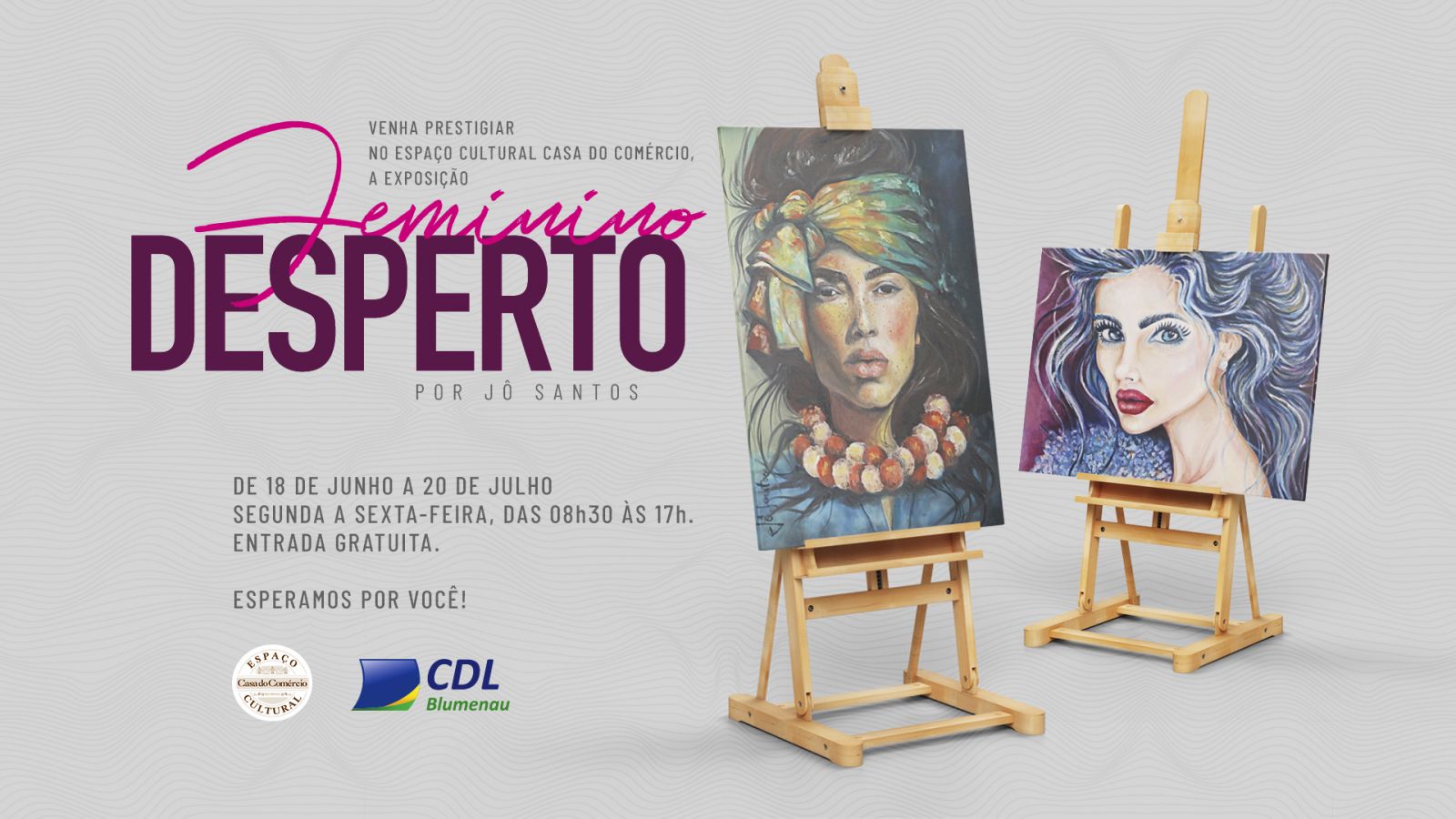 Jô Santos inaugura exposição no Espaço Cultural Casa do Comércio