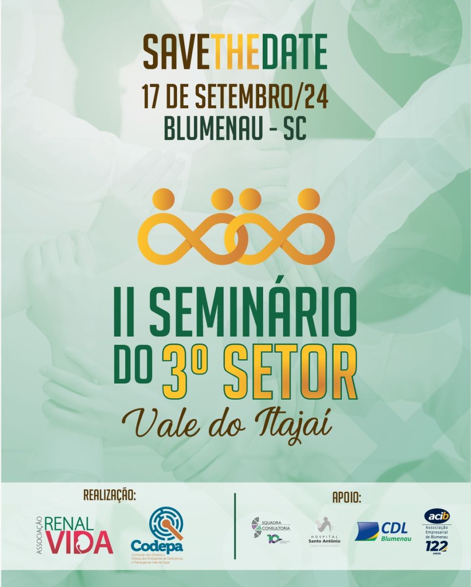 CDL apoia II Seminário do Terceiro Setor, que acontecerá em Blumenau