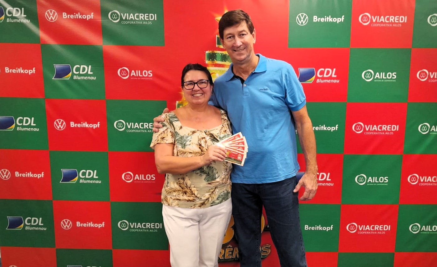 Último sorteio da promoção Magia de Natal, da CDL Blumenau, será sorteado neste sábado
