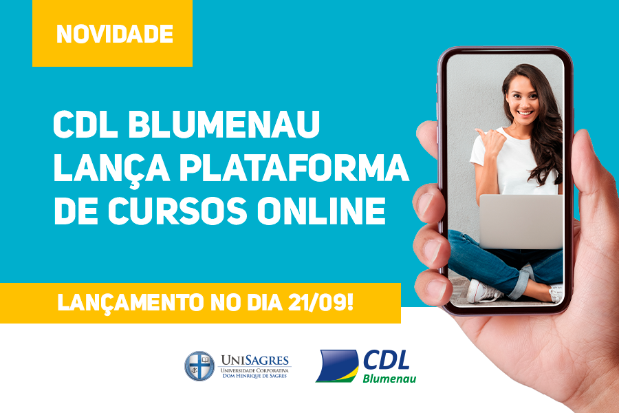 CDL Blumenau, em parceria com a UniSagres, lançará plataforma de cursos online