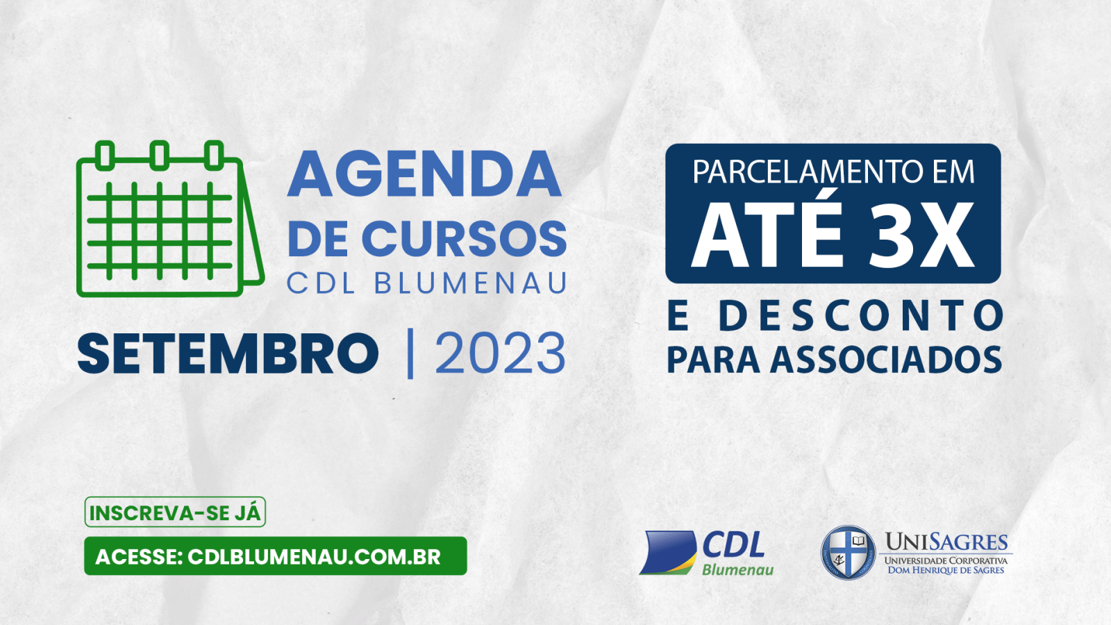 Cursos e workshops abertos ao público são realizados na CDL Blumenau, em setembro