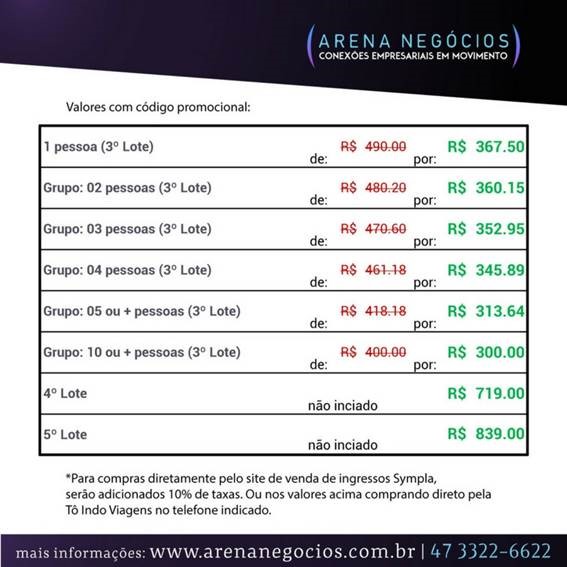 Arena de negócios - Desconto associados CDL