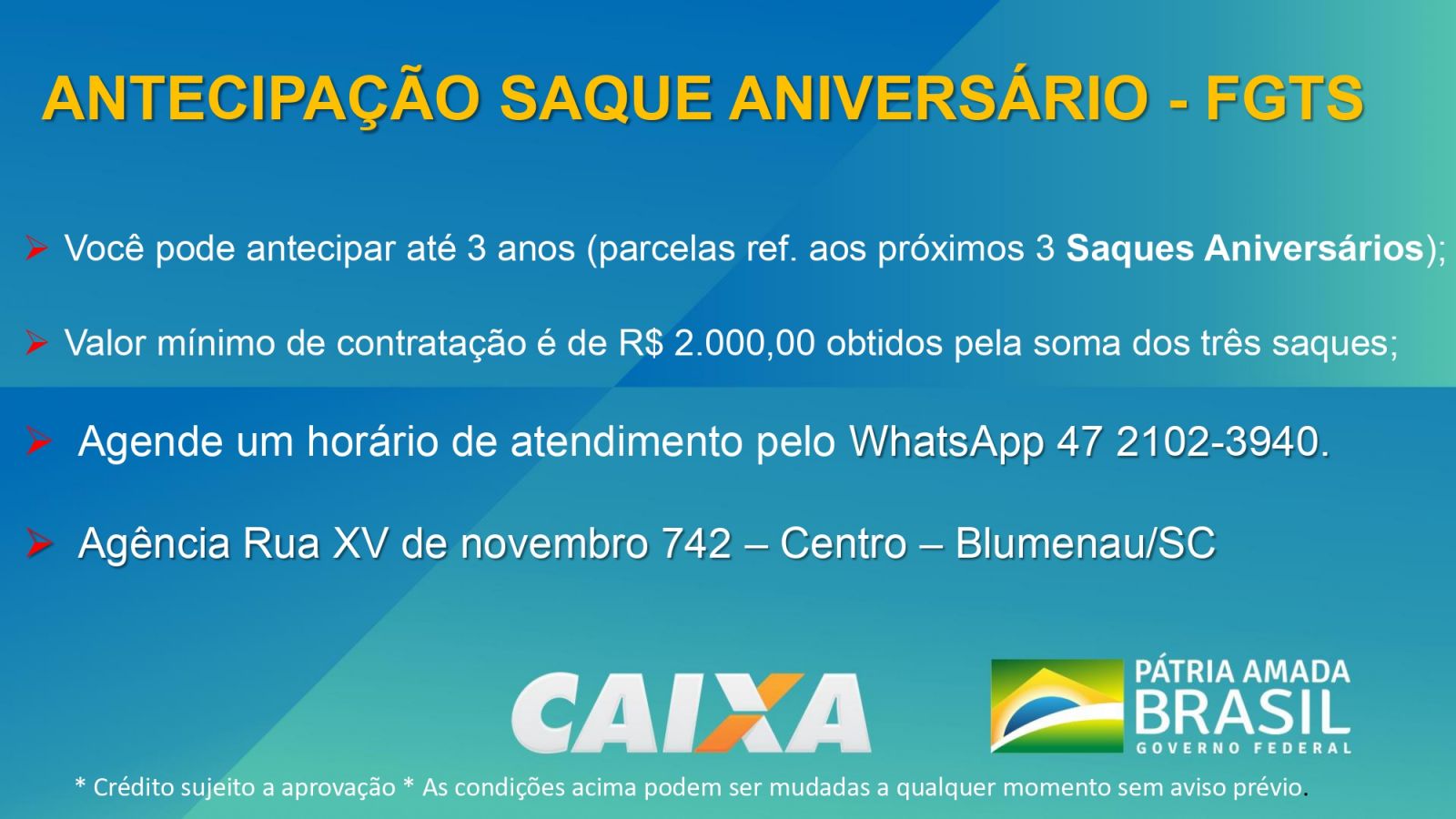 Precisando de dinheiro? Antecipe o saque aniversário FGTS