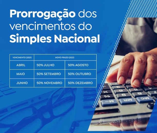 Vencimento do Simples Nacional é prorrogado. Confira os prazos.